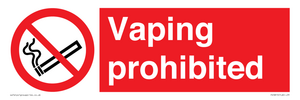 Vaping prohibited
